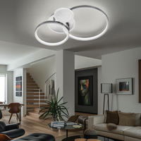 LED DECKENLEUCHTE Metall Silber - Silberfarben, Metall (54/38/9cm) - Wofi