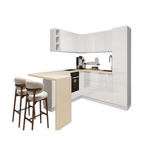 WINKELKÜCHE 240 cm x 280 cm - Aspen KA11-M280 - in Weiß/Hochglanz - Weiß Hochglanz, Holz (520/212/58cm)