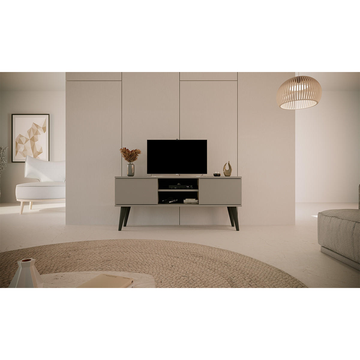 TV-MÖBEL Toronto Grau - Grau, Holzwerkstoff (55/35/120cm) - Petits-meubles