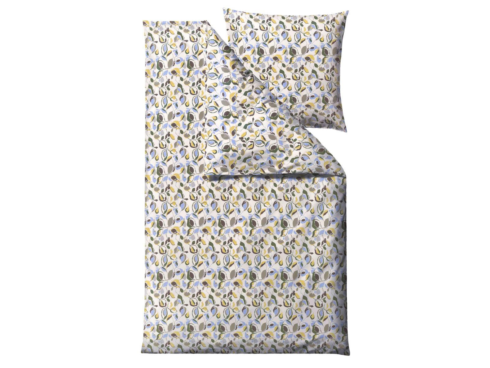 BETTWÄSCHE Abstract beige 135/200 cm Bio-Baumwolle - Hellblau, Textil (135/200cm) - Södahl