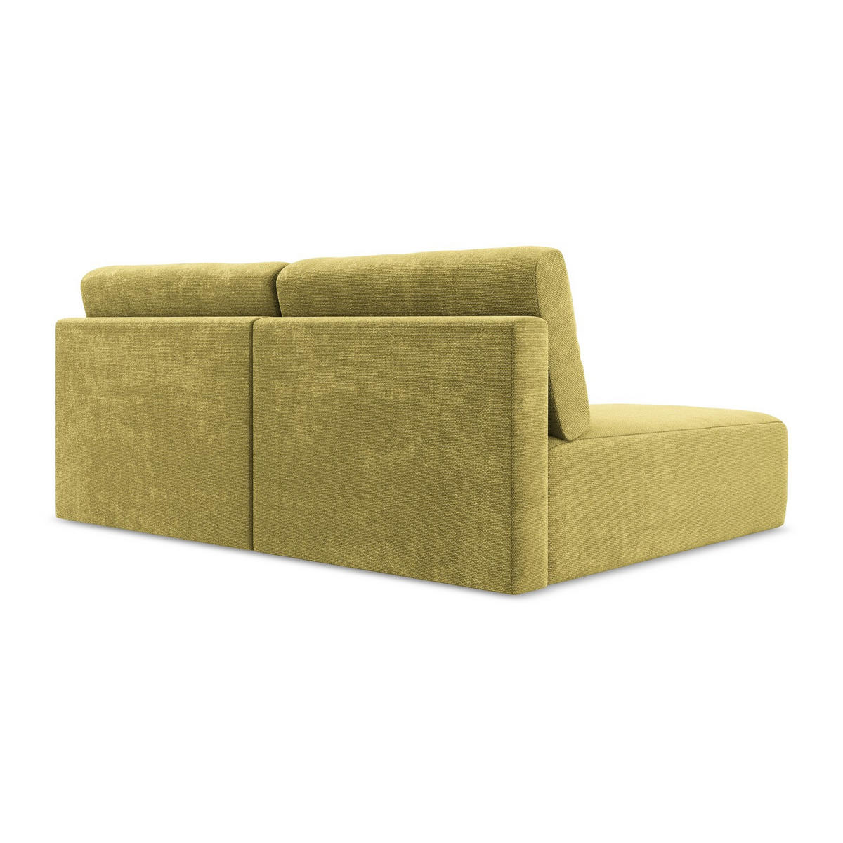 ECKSOFA mit Schlaffunktion links Chenille Stoff Grün - Limette/Schwarz, Kunststoff/Textil (149/210cm) - LaMiaSofa
