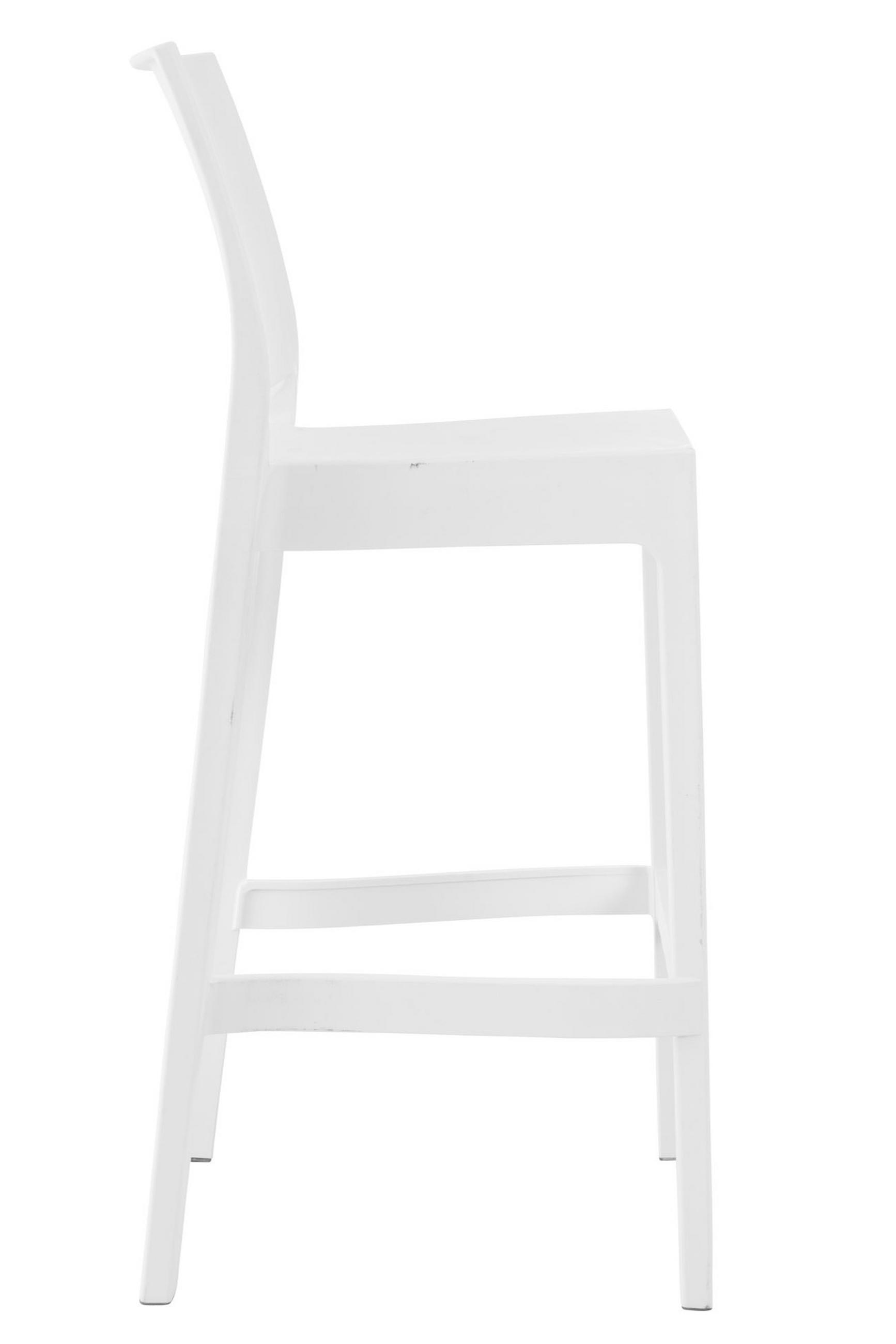 BARHOCKER 4er Set Maybrit weiß - Weiß, Kunststoff/Textil (45/105/51cm) - TPFLiving