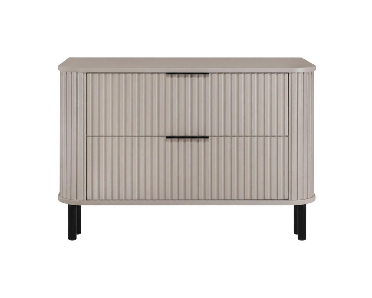 BADEZIMMERSCHRANK : Farbe Kaschmir, Griff schwarz, Füße schwarz, 100 x 41,5 x 66,7 cm - Kaschmir/Schwarz, Holzwerkstoff (100/66.7/41.5cm) - 3XE LIVING