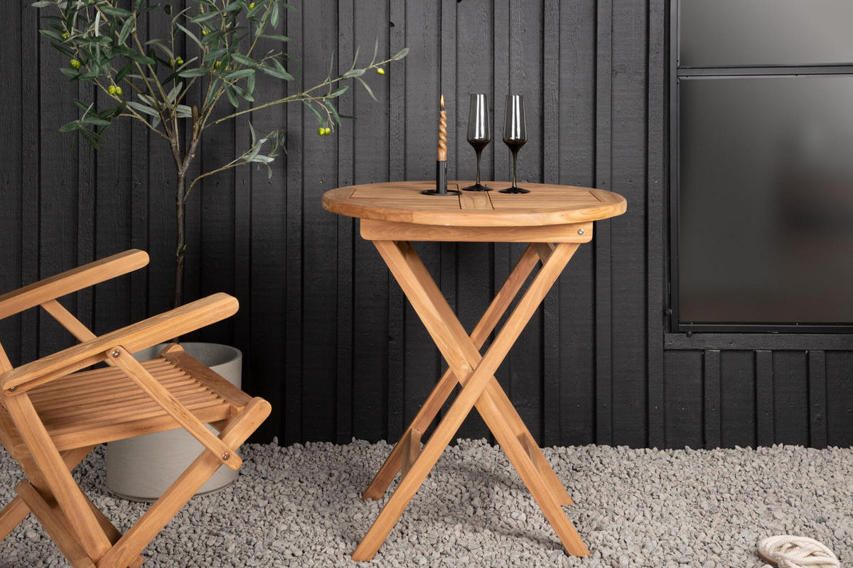 GARTENESSTISCH KENYA Braun 70x70x75 cm - Braun, Holz (70/70/75cm) - FURNLUX
