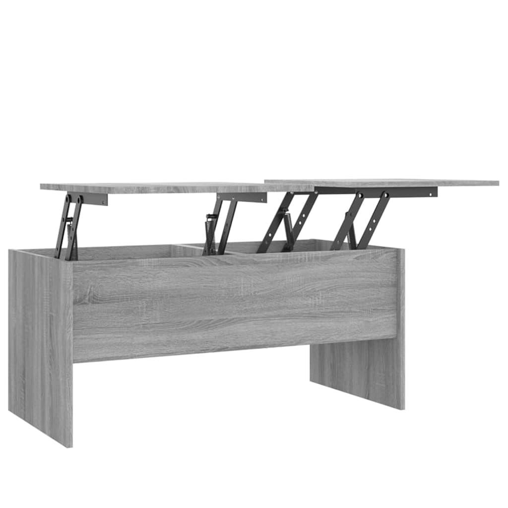 COUCHTISCH Grau Sonoma 102x50,5x46,5 cm Holzwerkstoff - Grau, Holzwerkstoff (102/50.5/46.5cm) - furnicato
