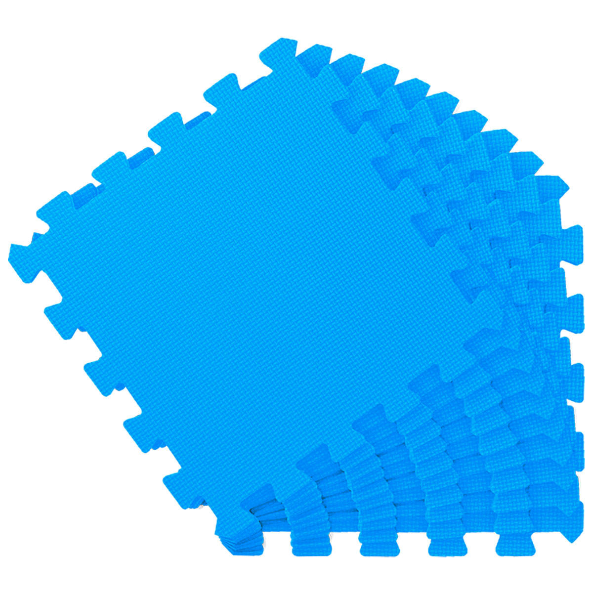 SPIELMATTE ab Null - 90 cm Baby Puzzlematte Blau - Blau, Kunststoff (30/30cm) - Littletom
