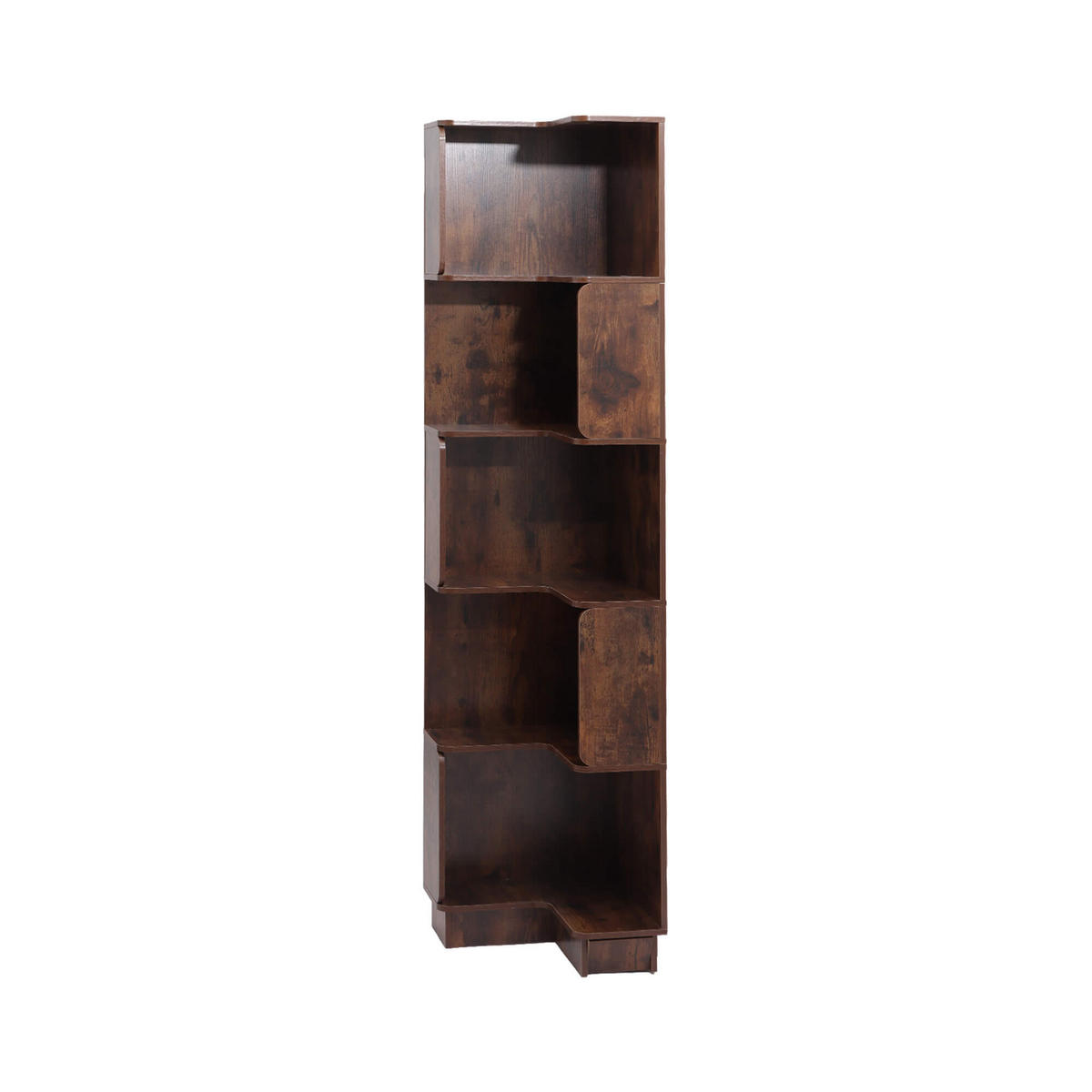 BÜCHERREGAL 6 Ablagen Dunkles Holz 38,5/37,5/175 - Dunkelbraun, Holz (39/175/38cm) - Mobili Rebecca