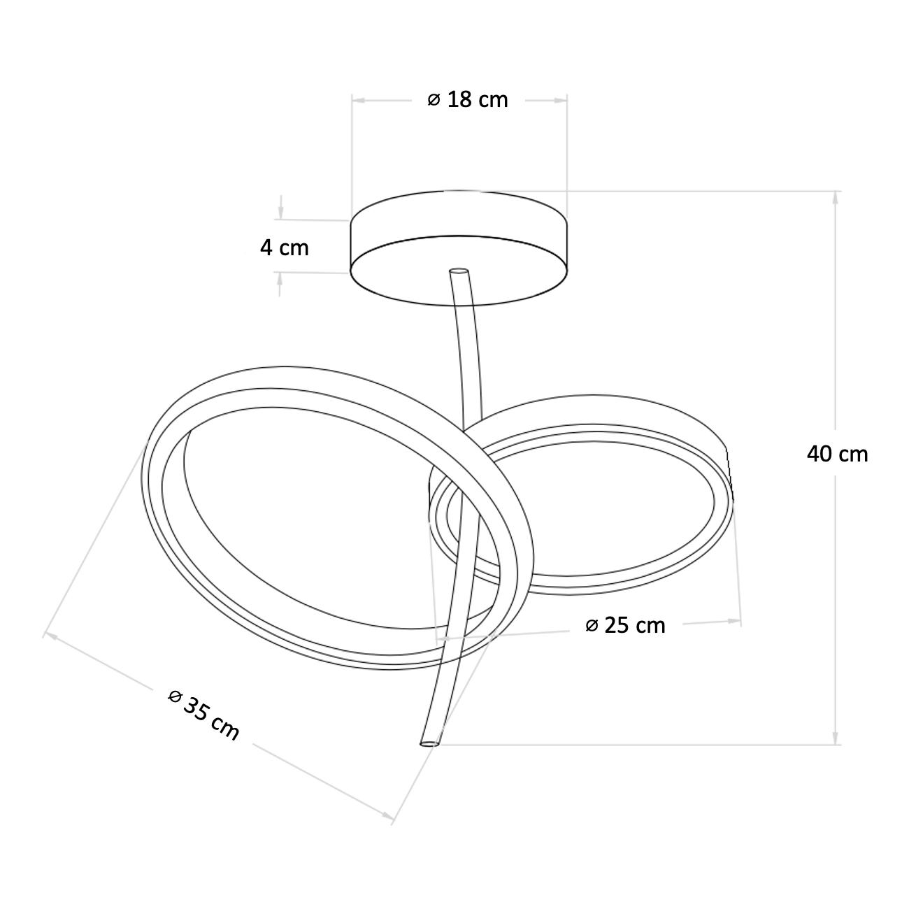 DECKENLEUCHTE Bellagio, Gold / Messing, 40cm - Goldfarben, Metall (40/55/40cm) - KOSILUM