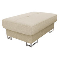 POLSTERHOCKER Cotere - Beige/Silberfarben, Holz/Metall (104/42/67cm) - MIRJAN24
