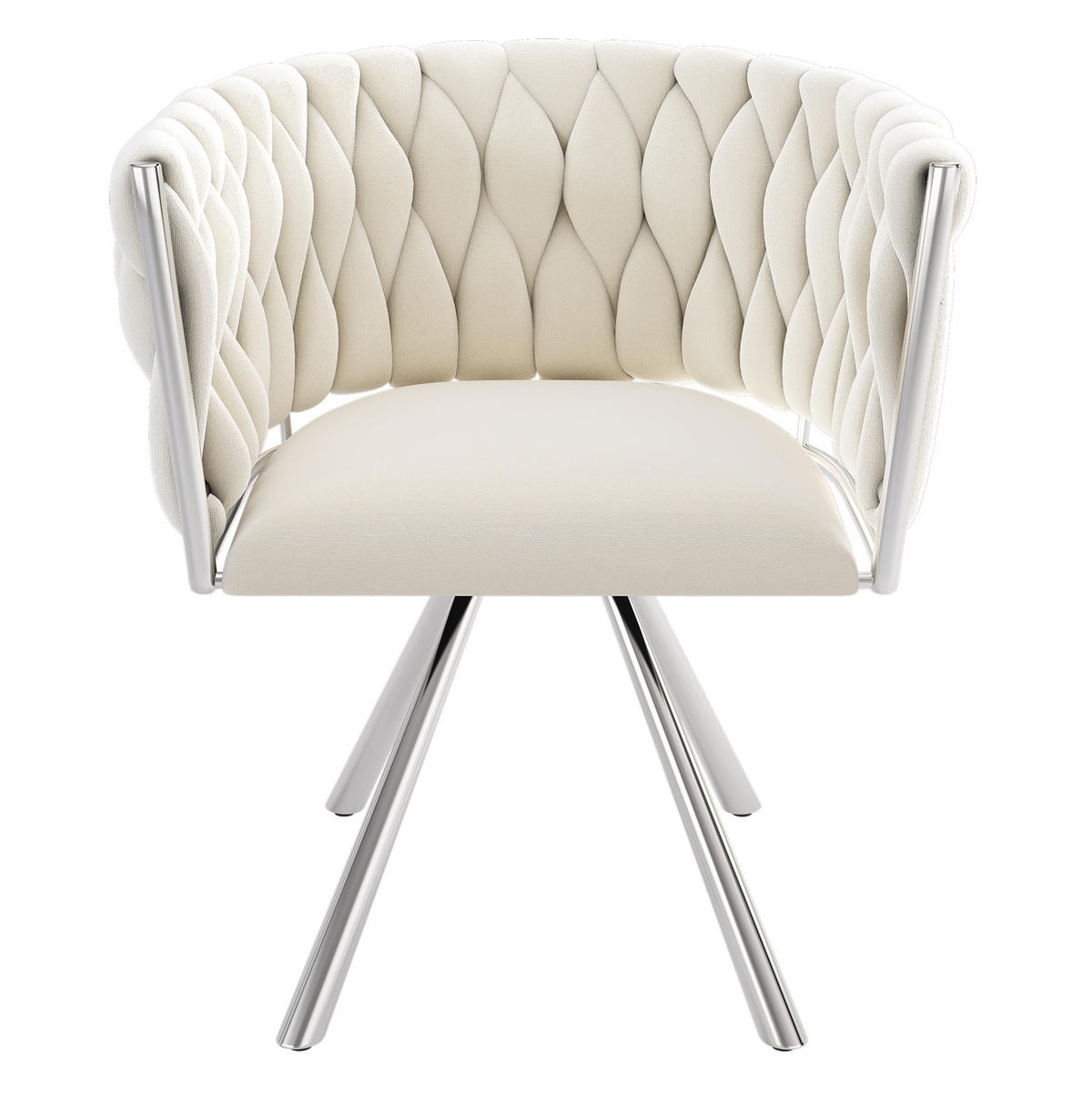 ESSZIMMERSTUHL 6er-Set Beige mit 360°-Drehfunktion - Beige, Textil (59/72/54cm) - MIVRAY