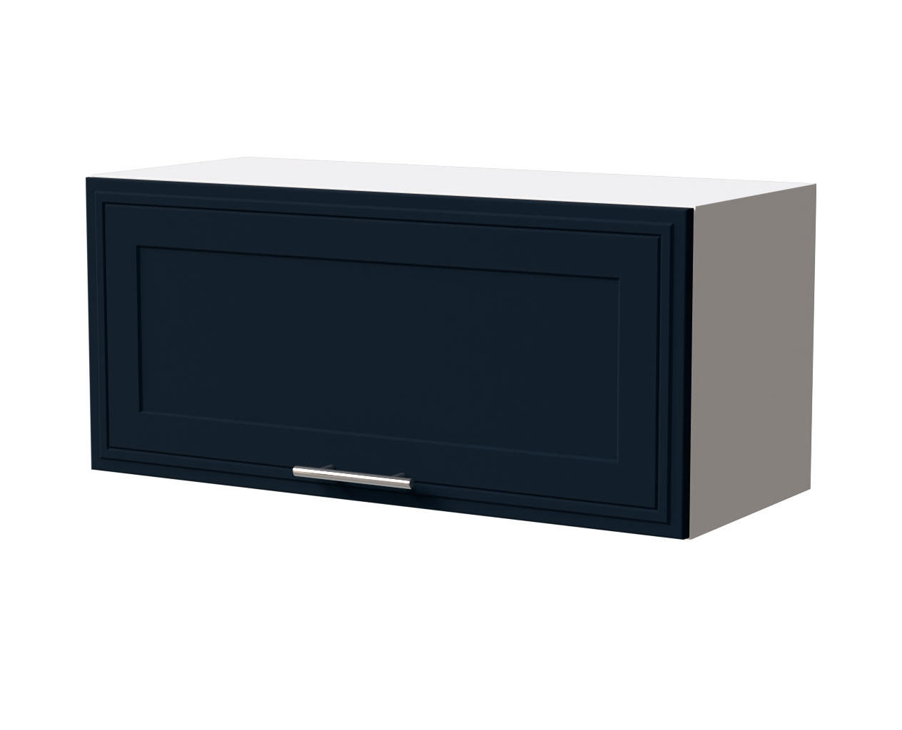 KLAPPHÄNGESCHRANK Salo W4B/80 Weiß / Indigo Matt 80 / 32,5 / 36cm - mit Blum Aventos Klappenbeschlag - Weiß/Dunkelblau, Holz/Holzwerkstoff (80/36/32.5cm) - Feldmann-Wohnen
