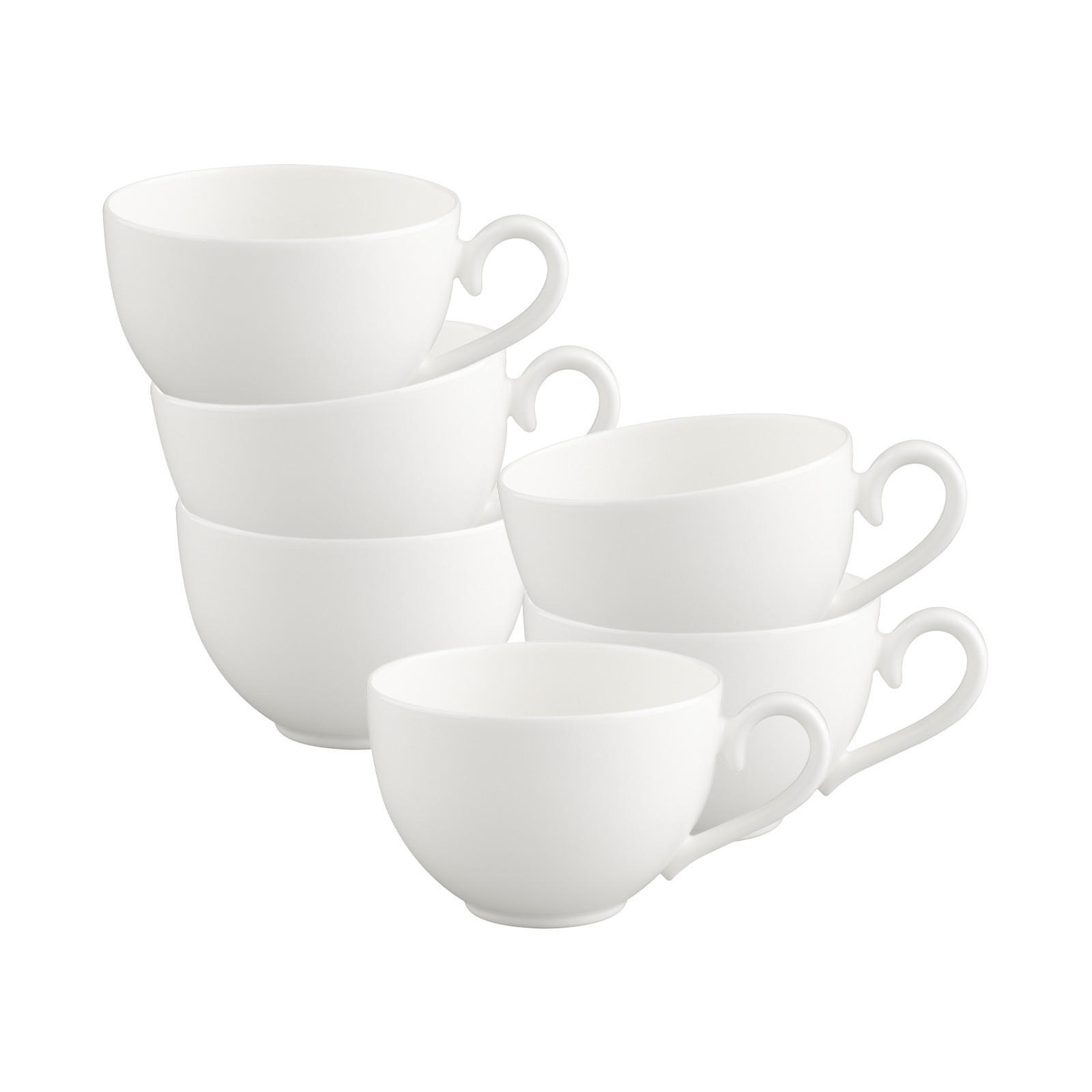 KAFFEETASSEN White Pearl weiß 120 ml 6er Set - Weiß, Keramik (0.12L) - Villeroy & Boch