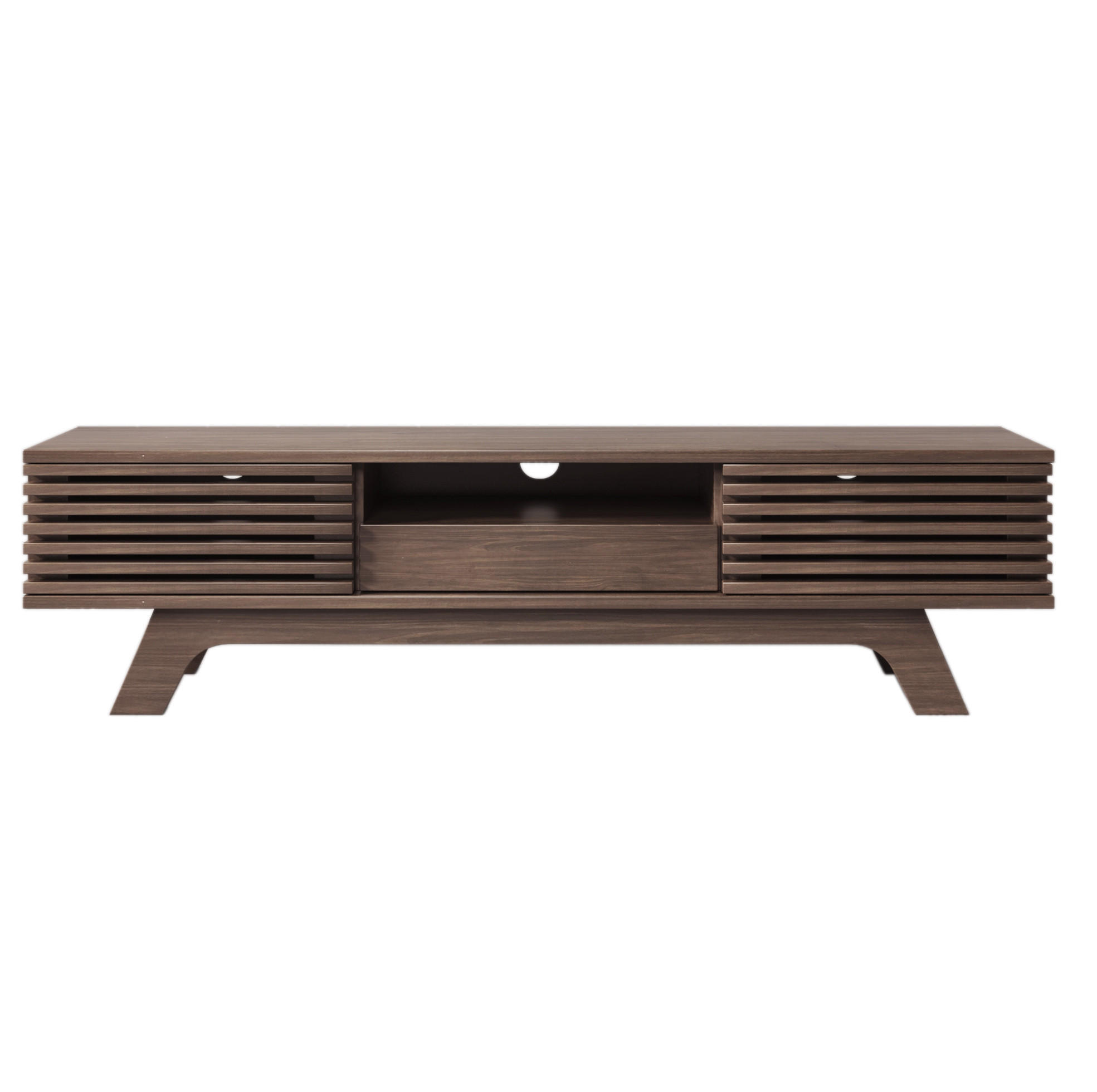 TV-LOWBOARD 150/35/44 cm mit 1 Schublade, 2 Türen und Kabeldurchlass - Hellbraun, Holzwerkstoff (150/44/35cm) - BEAOK