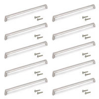 MÖBELGRIFFE Canton, L206mm, 192mm Achsenabstand, Zamak, Nickel satiniert 10er-set - Silberfarben, Kunststoff (1.4/3/20.55cm) - EMUCA