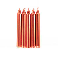 TISCHKERZEN Metall aus Paraffin 1,2/1,2/10 cm - Rot, Paraffin (1.2/10/1.2cm) - Home Styling Collection