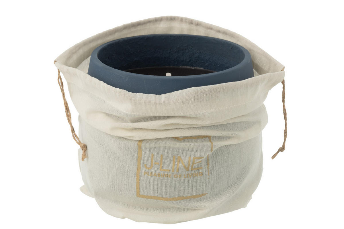 KERZEN KYRA - Zement - Blau - L - 45 Std. - Blau, Stein (20.5/16cm) - J-Line