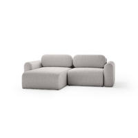 ECKSOFA mit Schlaffunktion Thekla Mini, Hellgrau - Hellgrau, Textil (246/100cm) - Fedve