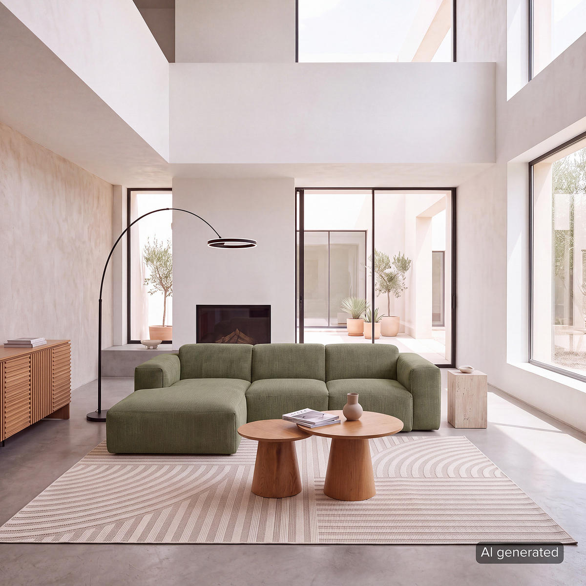 3-SITZER ECKSOFA mit Longchair - Dunkelgrün/Schwarz, Kunststoff/Textil (251/173cm) - home24