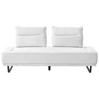 3-SITZER-SOFA Stoff Weiß Faxen - Weiß, Textil (184/86/90cm) - Beliani
