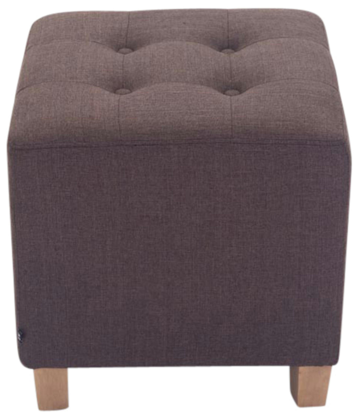 SITZWÜRFEL 2er Set Stoff braun - Braun, Holz/Textil (45/46/45cm) - CLP