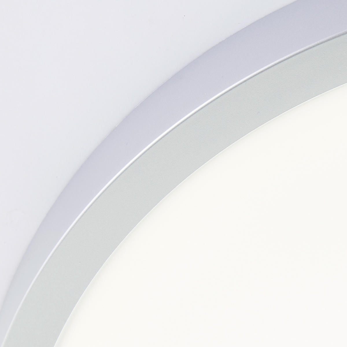 LED DECKENLEUCHTE Navara Silberfarben 37,5/37,5/3,1 cm - Silberfarben, Kunststoff (37.5/37.5/3.1cm) - Brilliant