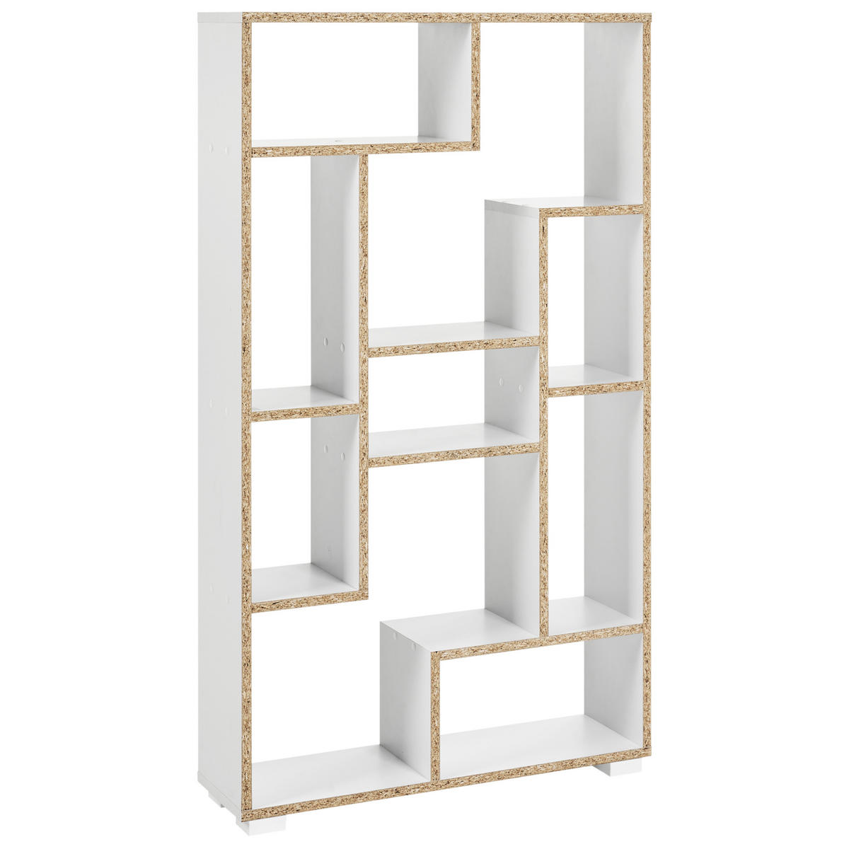 REGAL 122 cm Weiß Alma - Weiß, Holzwerkstoff (70/122/20cm) - Beliani