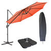 AMPELSCHIRM 3m Orange (3er Set) - Orange, Textil (290/290cm) - SVITA