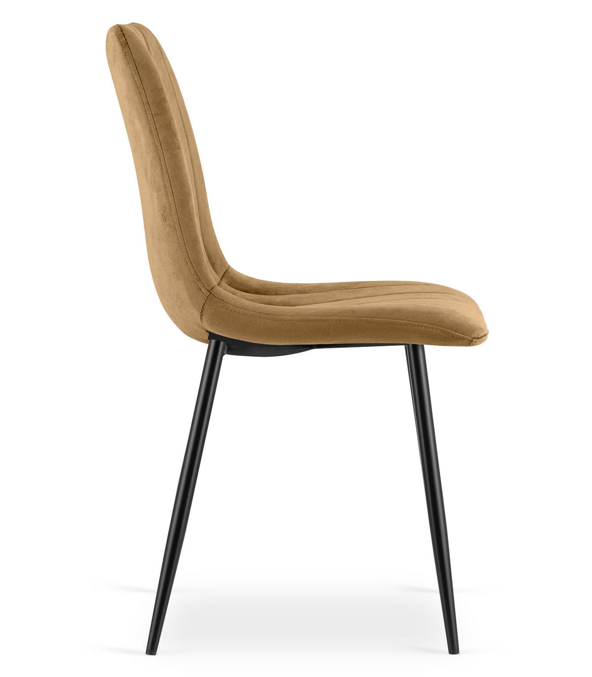 ESSZIMMERSTUHL 2-er Set JEWA brauner Sitz, schwarze Beine - Schwarz/Braun, Textil (43/90/51cm) - Valora