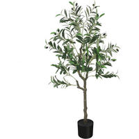 KUNSTBAUM Olivenbaum 120 cm - Olivgrün, Kunststoff (120cm)