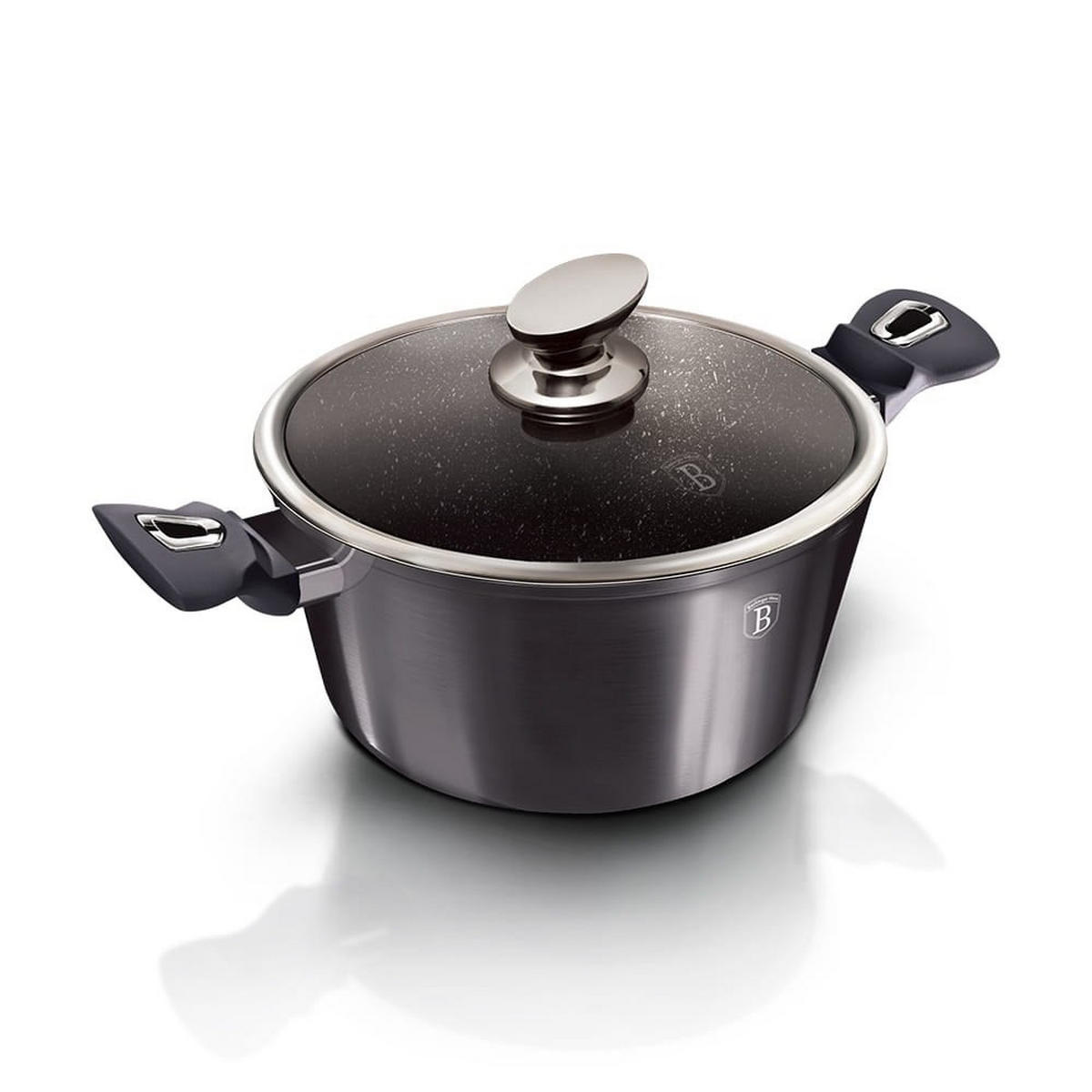 TOPF Graphit 20/20/10.4 cm BH6892 - Graphitfarben, Metall (20cm) - Berlinger Haus