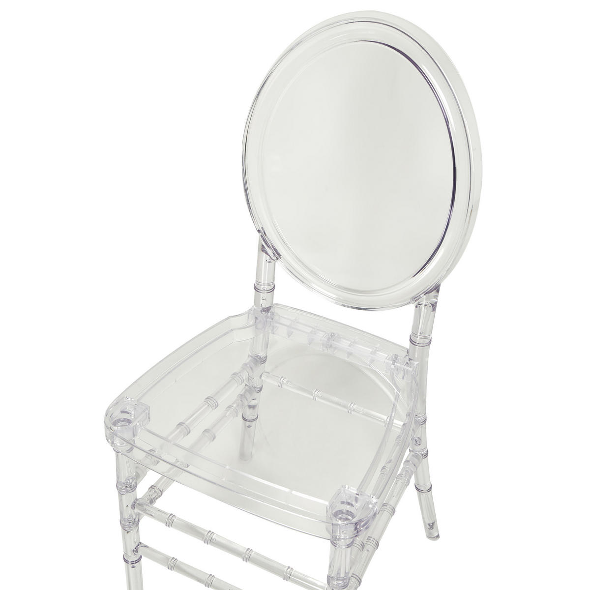BANKETTSTUHL 2er-Set Transparent Montrose - Transparent, Kunststoff (41/92/41cm) - Beliani