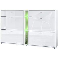 SCHUHSCHRANK Today Fronten in Weiß Hochglanz - Weiß Hochglanz, Holzwerkstoff (155.5/95/28cm) - Vladon