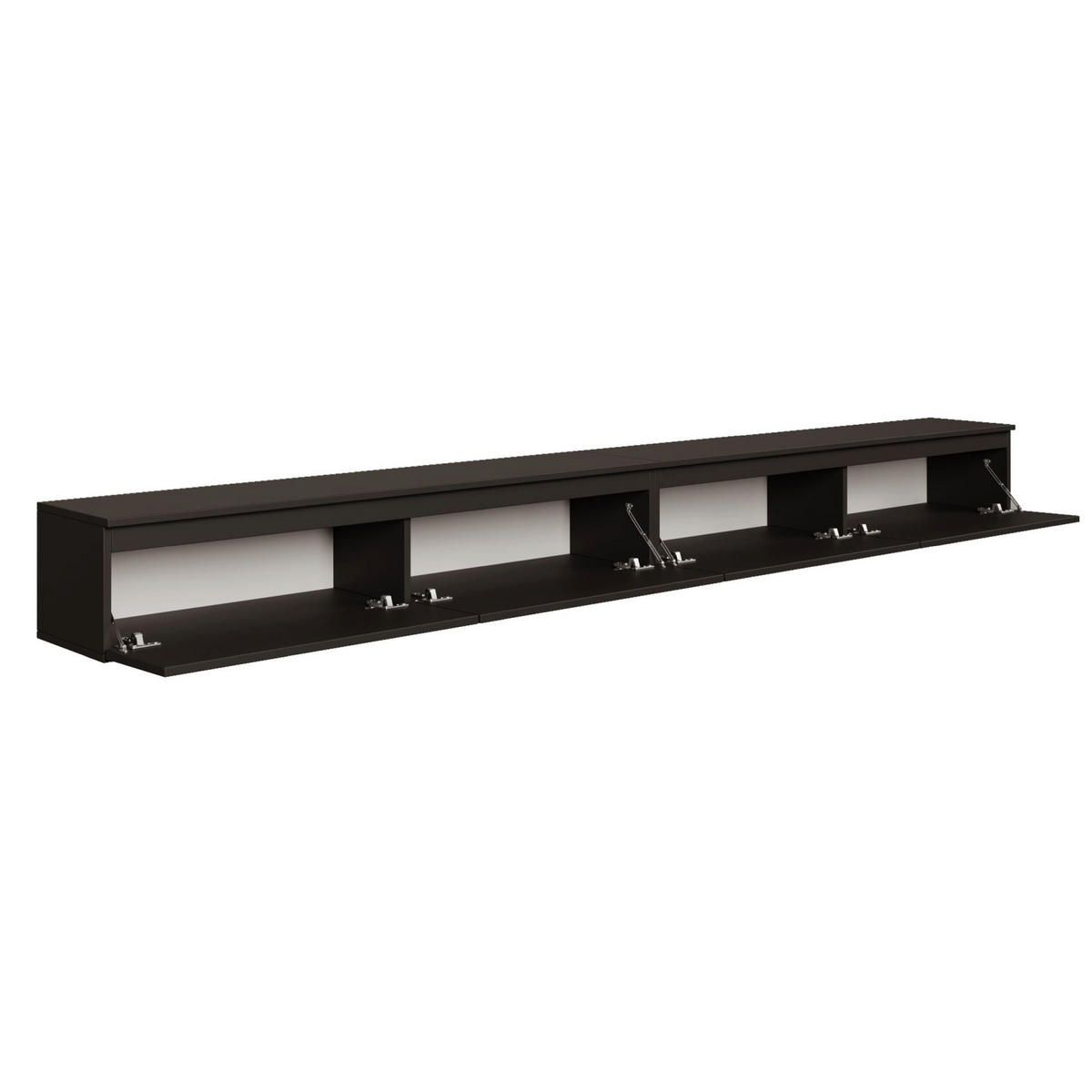 TV-LOWBOARD Bemmi hängend Schwarz 300/30/30 cm - Schwarz, Holzwerkstoff (300/28.4/31.8cm) - Selsey