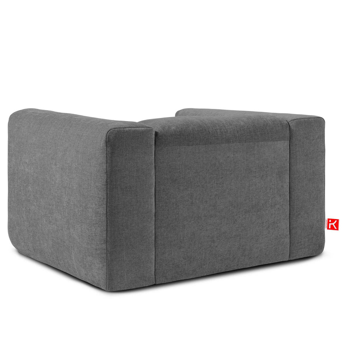 SESSEL BUFFO , Dunkelgrau - Dunkelgrau, Textil (130/73/96cm) - KONSIMO®