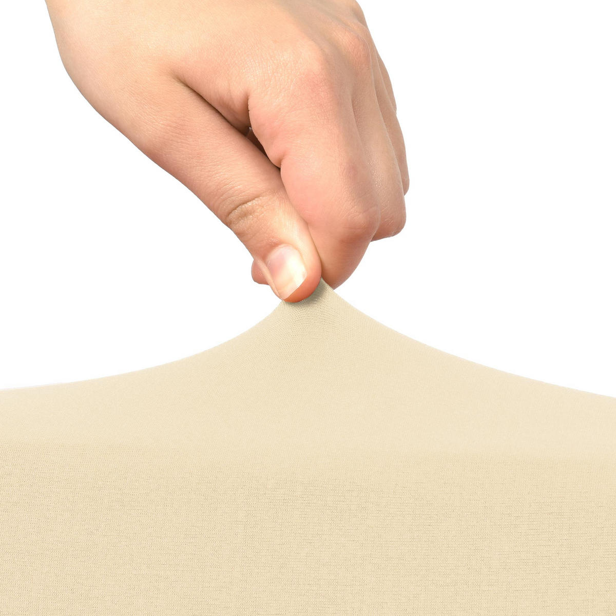 STEHTISCHHUSSE Stella Ø 80cm Creme (5tlg) - Creme, Textil (80/80cm) - Beautissu 