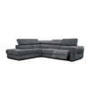 ECKSOFA CALVERA 5-Sitzer mit 1 Relaxfunktion, graphitfarben - Graphitfarben, Holzwerkstoff/Textil (239/298cm) - Courtois Laville
