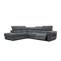 ECKSOFA CALVERA 5-Sitzer mit 1 Relaxfunktion, graphitfarben - Graphitfarben, Holzwerkstoff/Textil (239/298cm) - Courtois Laville