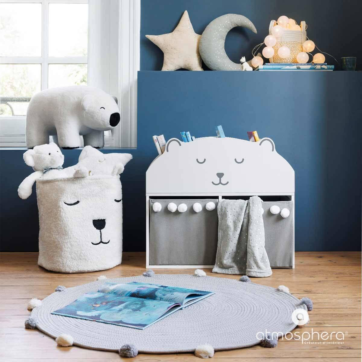 KINDERTEPPICH Ø 90 cm - Grau, Naturmaterialien (90/90cm) - Atmosphera Createur d´interieur