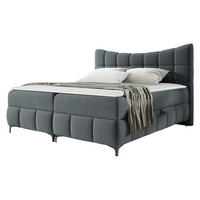 BOXBETT Nova - Dunkelgrau/Schwarz, Holz/Textil (200/200cm) - MIRJAN24