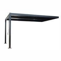 PERGOLA Sifnos Schwarz Bioklimatisch aus Aluminium 4 x 3 m - Schwarz, Metall (290/230/390cm) - Concept Usine