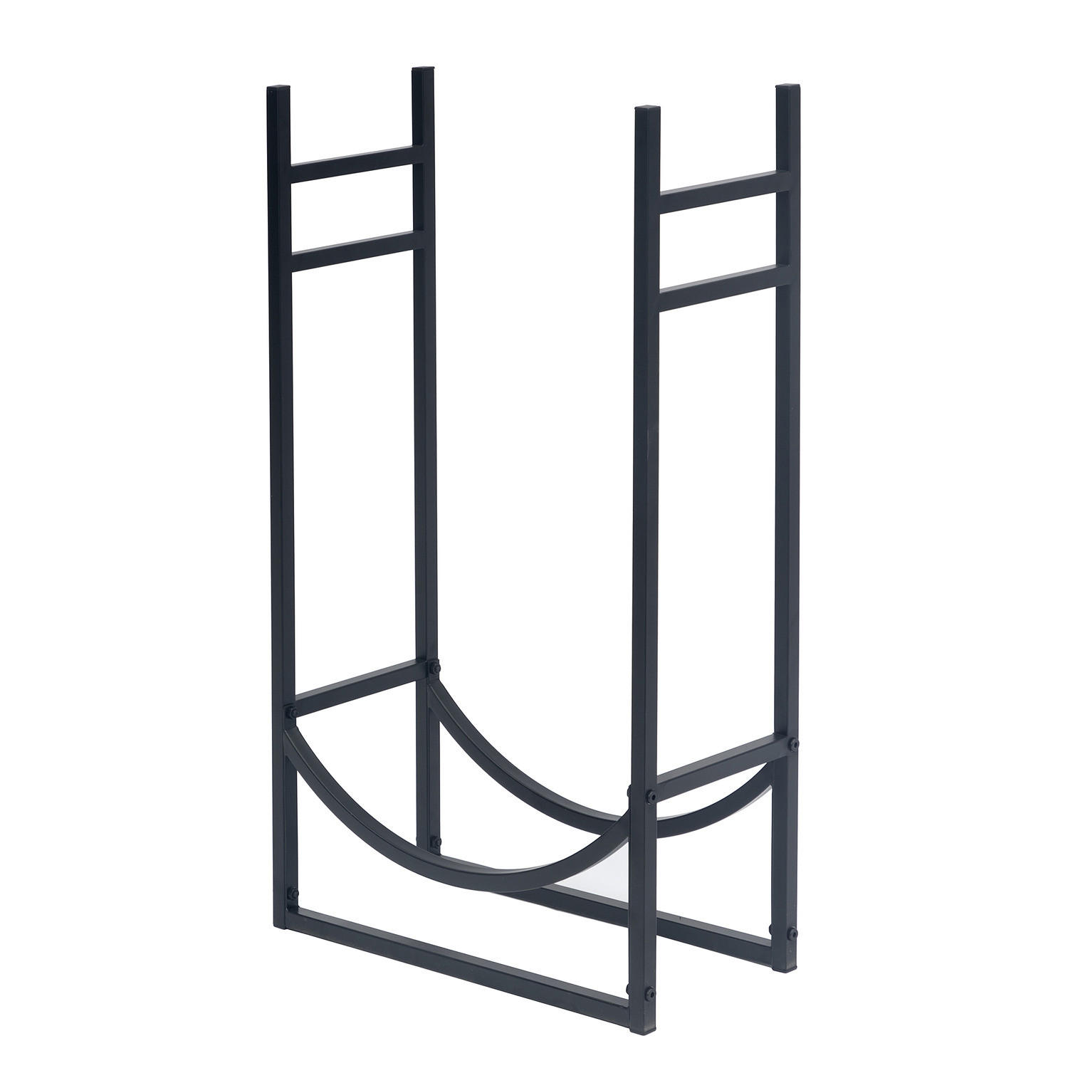 FEUERHOLZ-REGAL - Metall - Schwarz - Schwarz, Metall (46/75/20cm) - home24