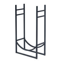 FEUERHOLZ-REGAL - Metall - Schwarz - Schwarz, Metall (46/75/20cm) - home24
