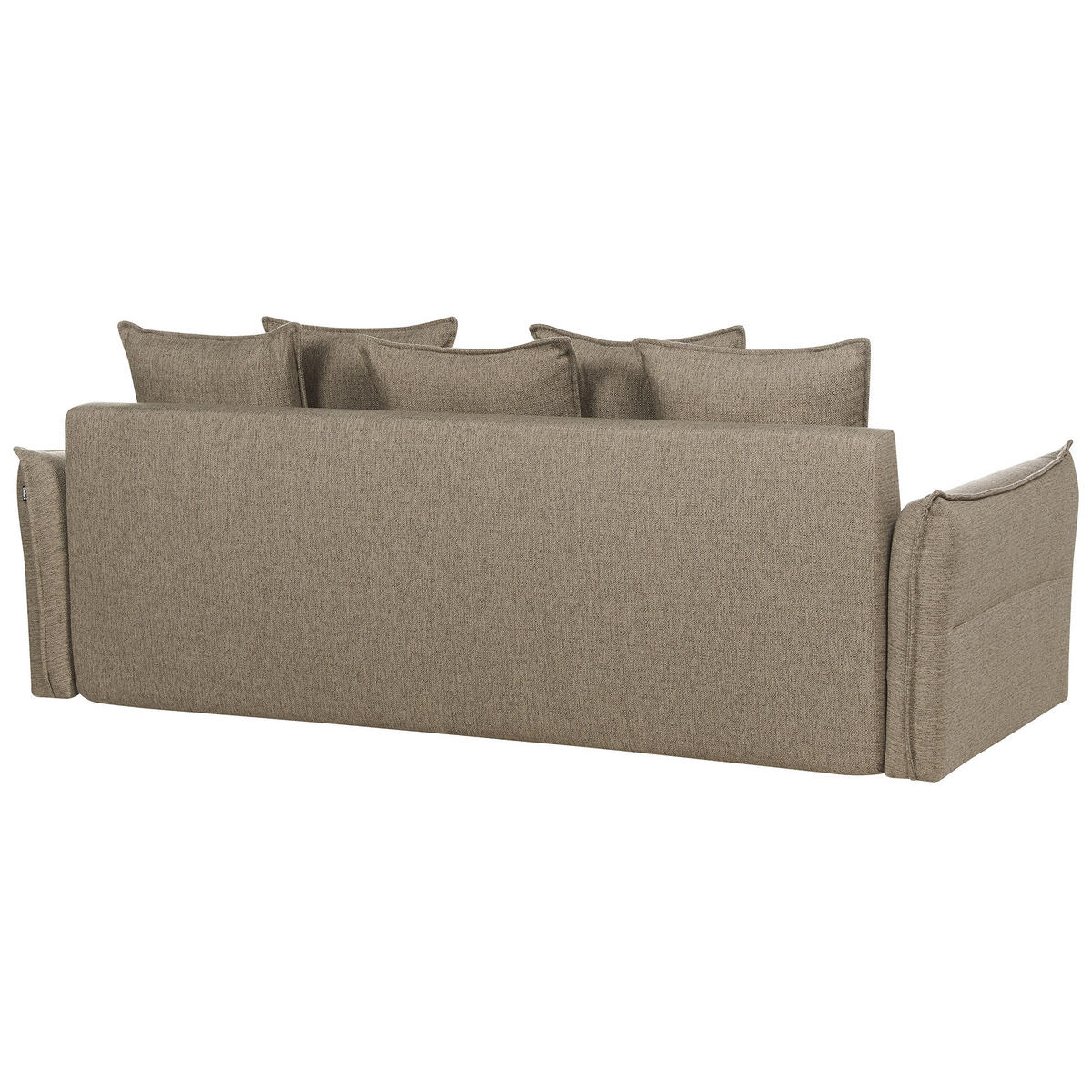 3-SITZER-SCHLAFSOFA braun mit Stauraum Krama - Schwarz/Braun, Textil (225/62/93cm) - Beliani