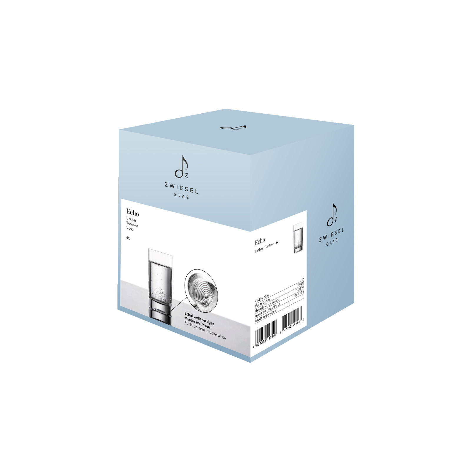 BECHER ECHO transparent 314 ml 4er Set - Transparent, Glas (0.32L) - Zwiesel Glas