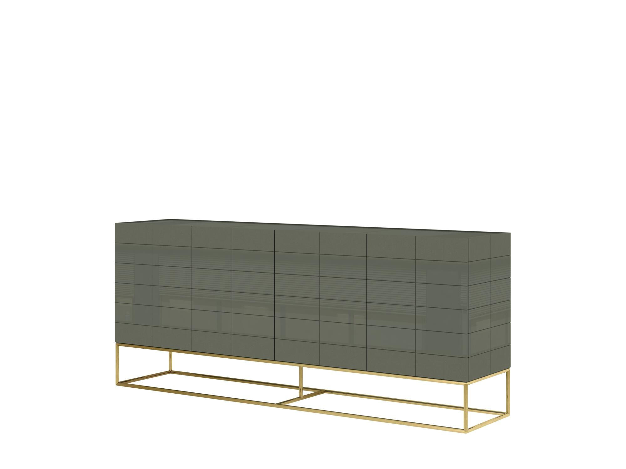 SIDEBOARD ROSE HILL Grün 180x40x75 cm - Grün, Holzwerkstoff (180/75/40cm) - FURNLUX