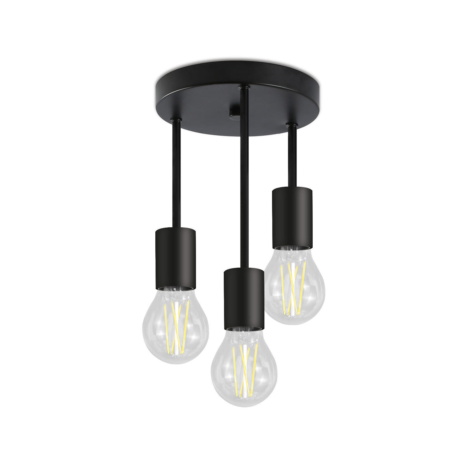 DECKENLEUCHTE Sabrina 18/18/29 cm - Schwarz, Metall (18/18/29cm) - Nettlife