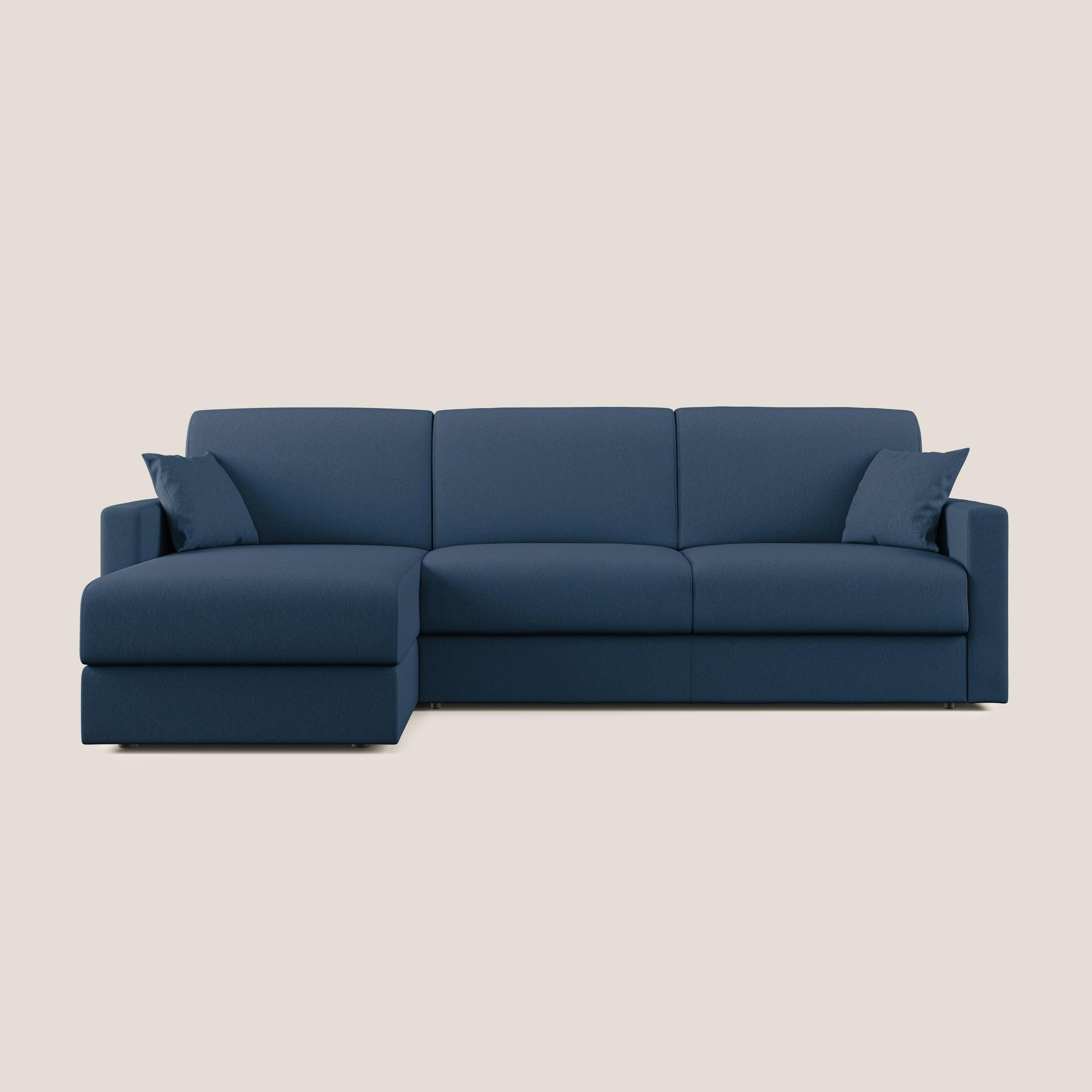 Thumbnail - Divani.store Ecksofa, Blau, Textil, 4-Sitzer, L-Form,Rechteckig, 248x96 cm, Wohnzimmer, Sofas & Couches, Wohnlandschafte...