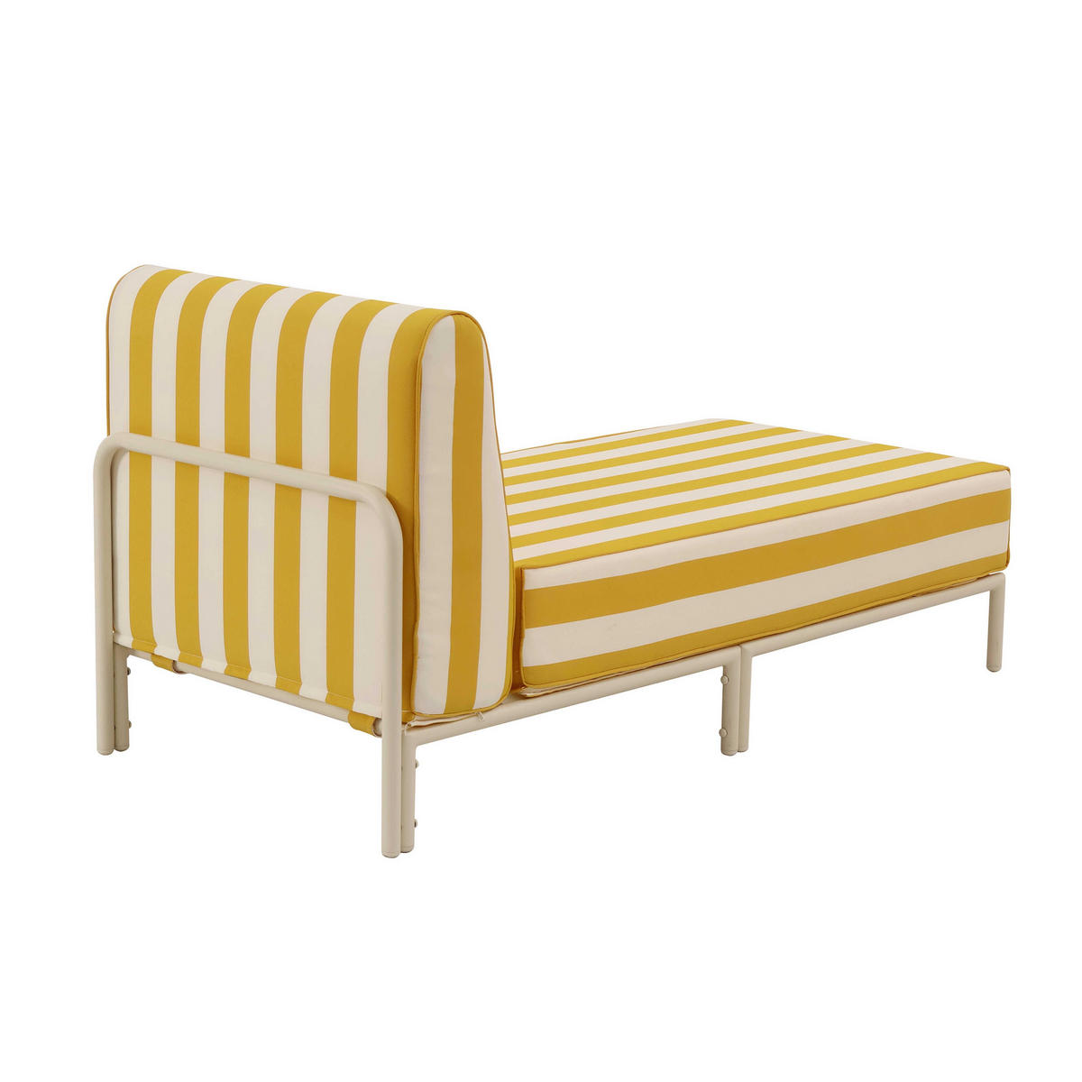 CHAISELONGUE, Gelb - Gelb, Textil (72/78/153cm) - Oviala