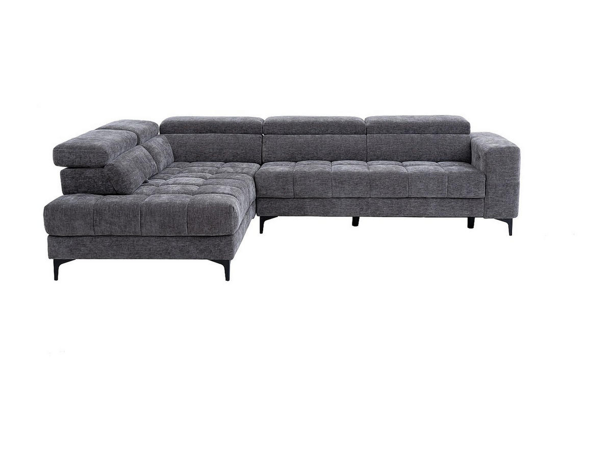 ECKRELAXSOFA elektrisch - Ecke links - mit ausziehbarer Sitzfläche - Stoff - Anthrazit - MONISO - Anthrazit, Textil (298/211.5cm) - Vente-Unique
