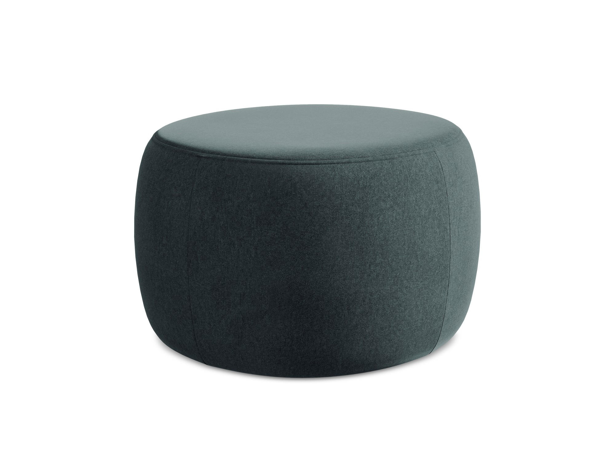 POUF Samt Stoff Blau - Blau/Petrol, Kunststoff/Textil (76/44/67cm) - Makamii